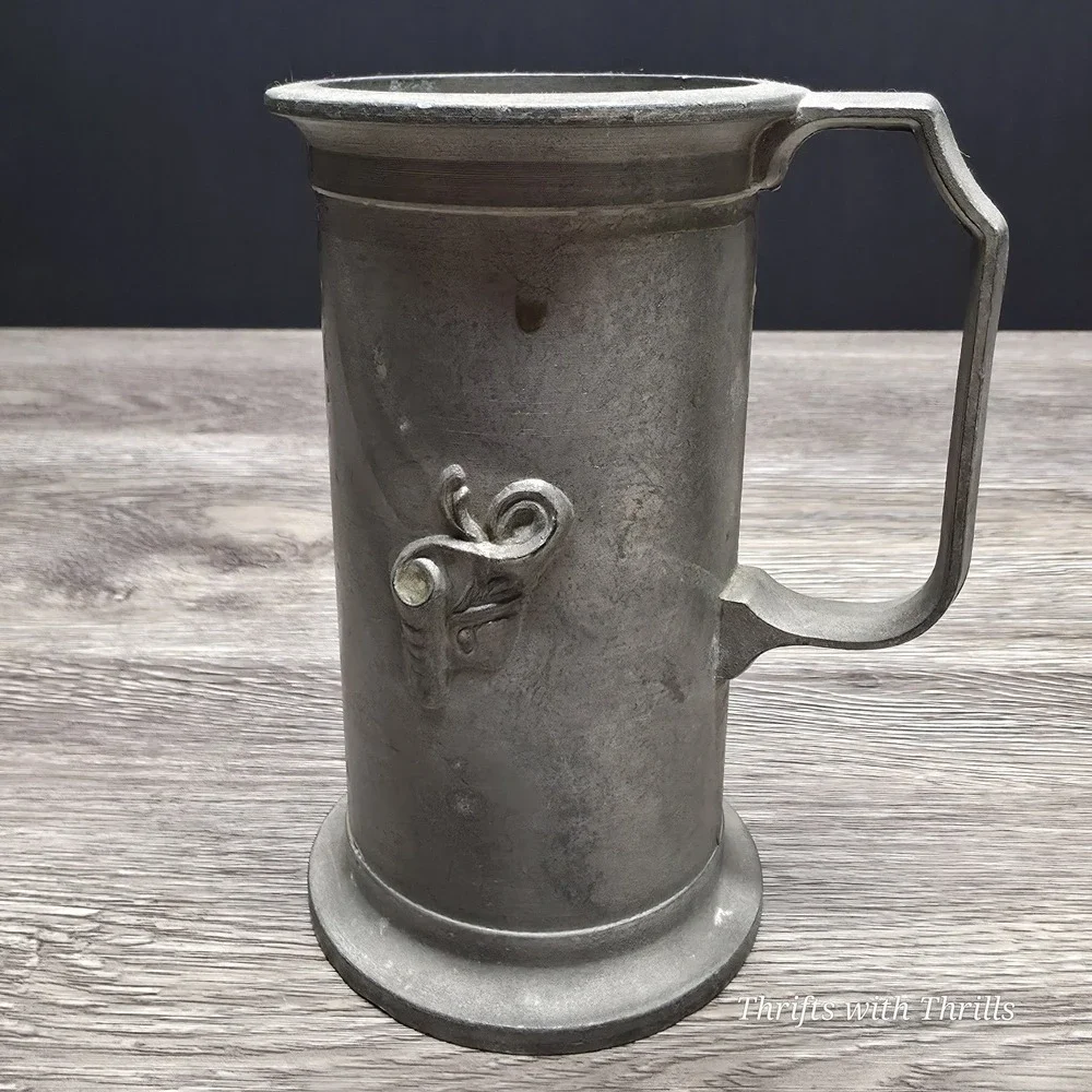 Vintage Peltrato 95% Pewter Measuring Cup - 1/2 Liter - Made in‎ Italy